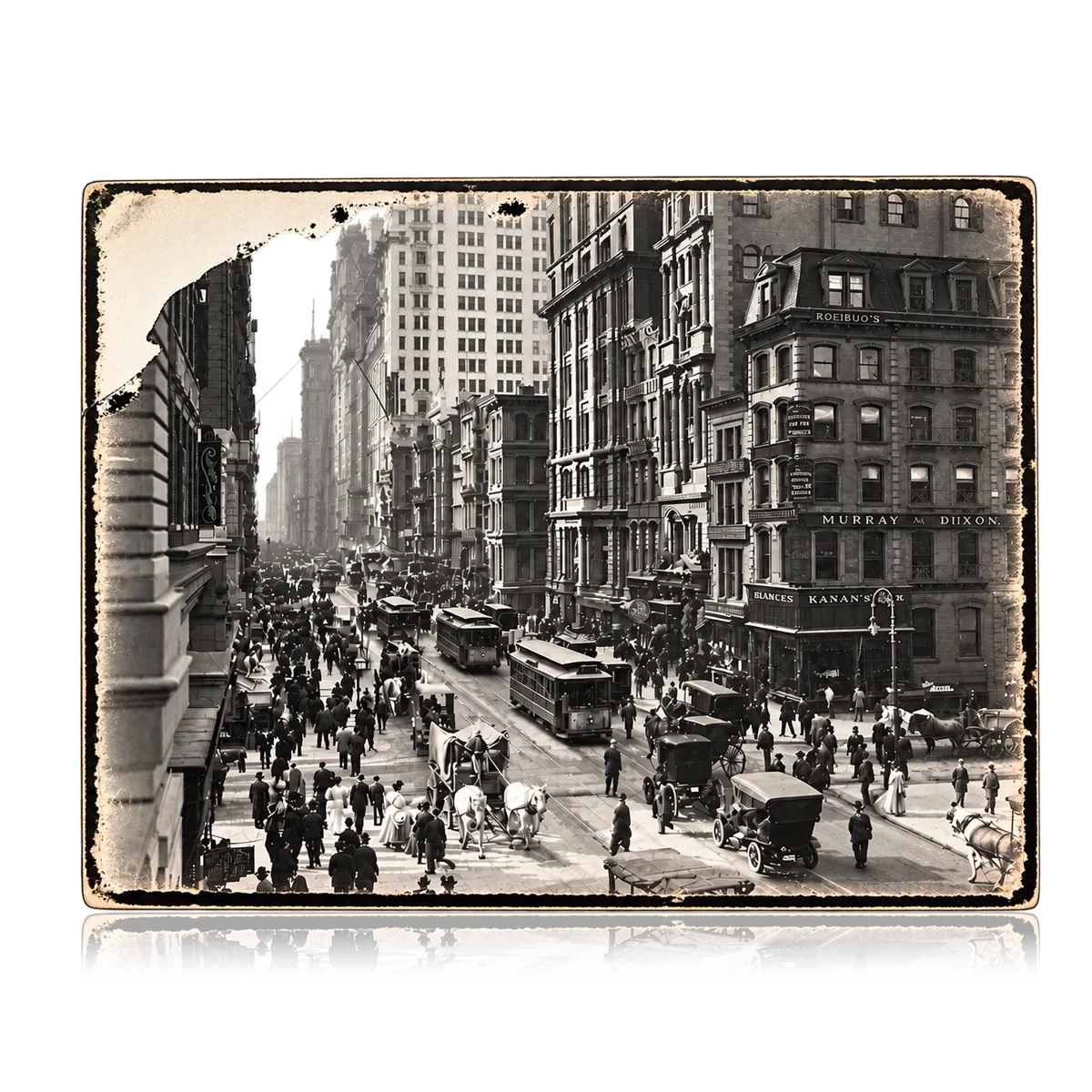 Broadway e Fulton Street, New York, 1910-1920.